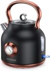 NESSGRAIM Retro Electric Kettle, 1.7L Stainless Steel