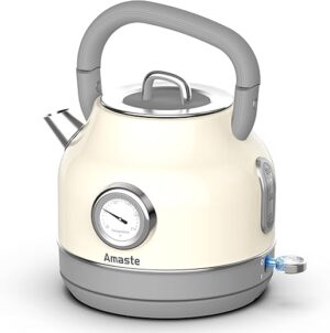 Amaste Retro Electric Kettle With Thermometer