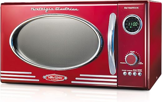 Nostalgia Retro Microwave Oven, Metallic Red, RMO4RR