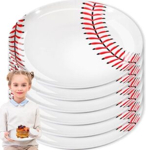 Yiyiring Reusable Baseball Party Dessert Plates