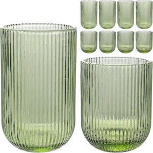 WeirdUncle Ribbed Glassware Set: Highball & Rocks
