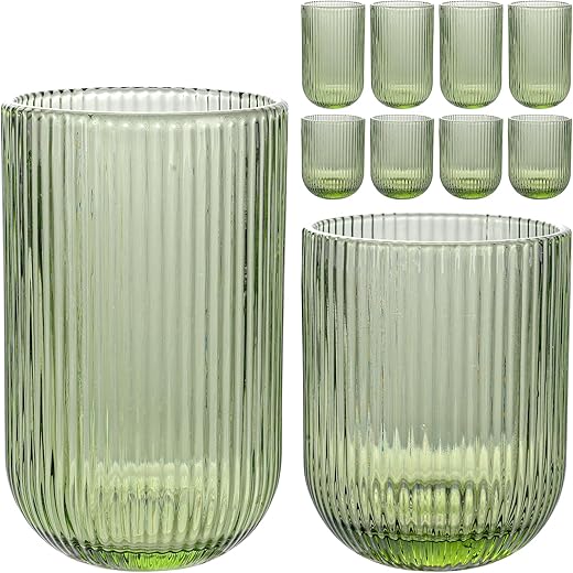 WeirdUncle Ribbed Glassware Set: Highball & Rocks
