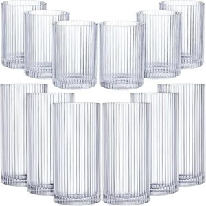 Zhehao Ribbed Vintage Glassware Cocktail Set