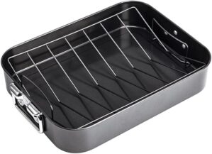CHEFMADE Roasting Pan Set, 16-Inch Non-Stick Roaster
