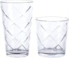 Gibson Soho Lounge Rockaway Glassware Set, Lattice Design