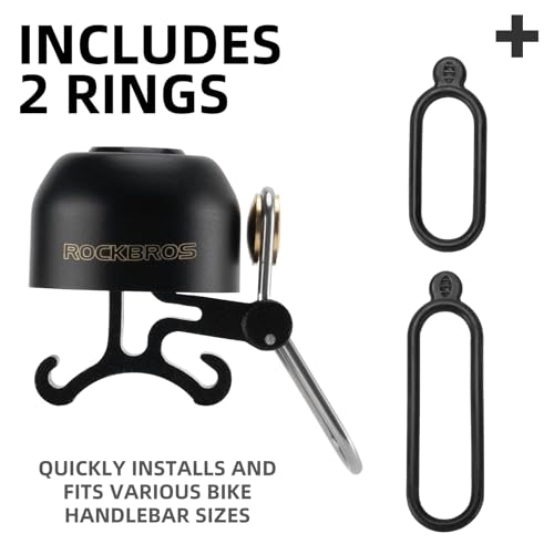 ROCKBROS Bike Bell 100dB Loud Sound, Fits 0.87-1.34in Handlebars - Image 2
