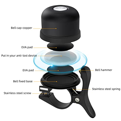 ROCKBROS Bike Bell AirTag Holder Anti-Theft - Image 2