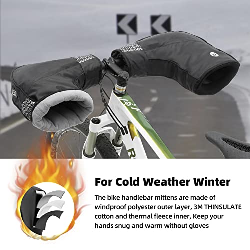 ROCKBROS Bike Handlebar Mittens Cold Weather Thermal - Image 2
