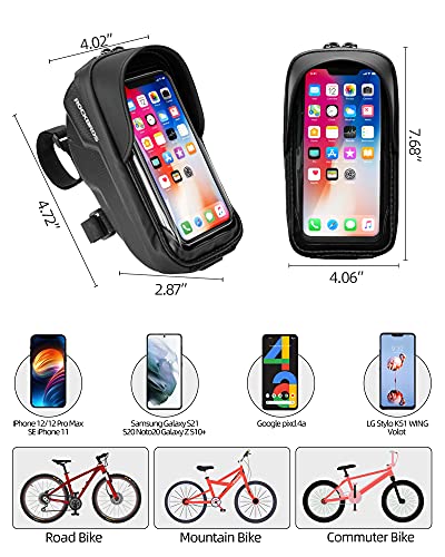 ROCKBROS Bike Phone Mount Waterproof Handlebar Case - Image 4