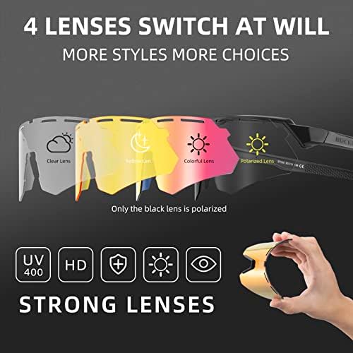 ROCKBROS Polarized Cycling Glasses With Interchangeable Lenses - Image 2