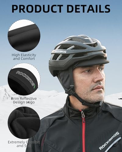 ROCKBROS Winter Windproof Cycling Hat With Visor - Image 3
