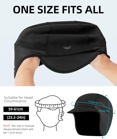 ROCKBROS Winter Windproof Cycling Hat With Visor - Image 4