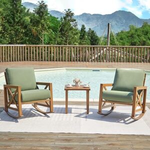 NATURAL EXPRESSIONS Rocking Bistro 3 Piece Patio Set