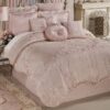 Touch of Class Romantic Princess Blush Jacquard Comforter Set