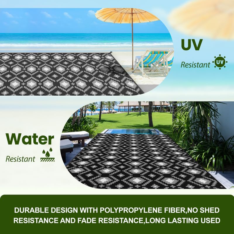 ROMROL Outdoor Rug, 5x8ft Reversible Mat - Image 3