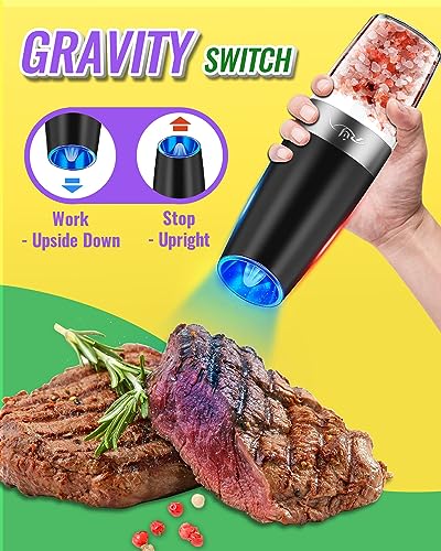 Rongyuxuan Gravity Electric Salt And Pepper Grinder Set - Image 3