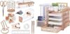 EOOUT Rose Gold Office Supplies Desk Combo