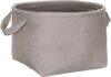 Household Essentials Round Laundry Bin, Soft-Sided Basket, Gray