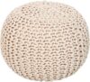 REDEARTH Round Pouf Ottoman – Cable Knitted Poof