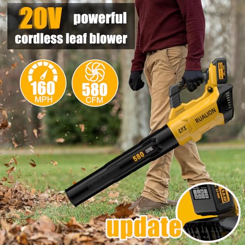 RUALION Cordless Electric Leaf Blower 580 CFM - Image 2