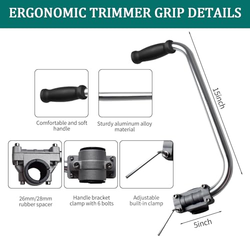 RUIJIU Ergonomic Trimmer Grip with Bracket Clamp - Image 2