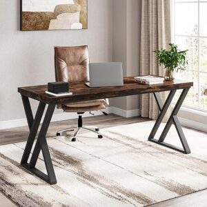Tribesigns Rustic Brown 55-Inch Computer Desk