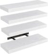 Fixwal Rustic Wood Finish Floating Shelves Set