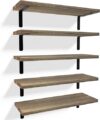 RICHER HOUSE Rustic Wood Floating Shelves Set