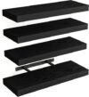 Fixwal Rustic Wood Floating Shelves With Invisible Brackets