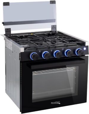 RecPro RV Stove Black Finish Gas Range
