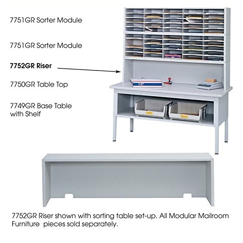 Safco E-Z Sort Riser 7752GR Light Gray - Image 4