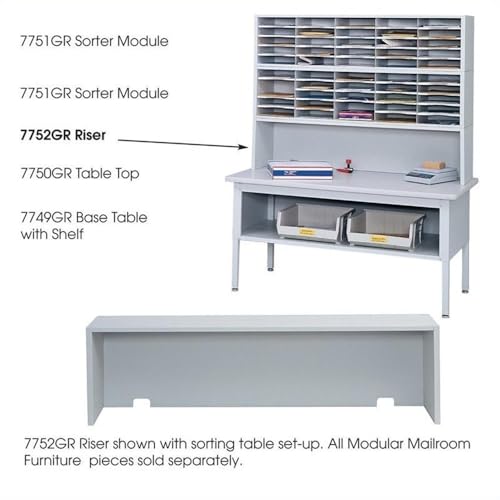 Safco E-Z Sort Riser 7752GR Light Gray - Image 2
