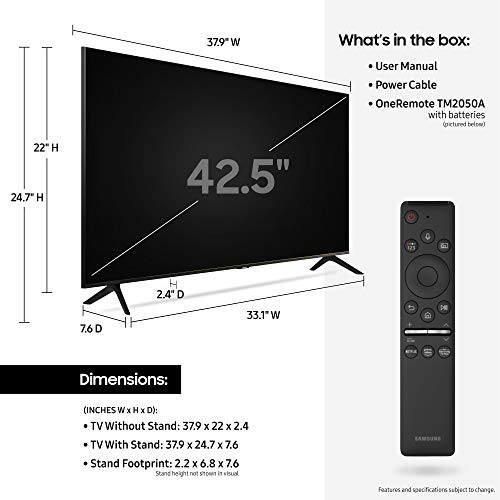 SAMSUNG 43-Inch Crystal UHD TU-8000 Smart TV UN43TU8000FXZA - Image 3