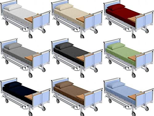 SATEEN BEDDING STORE Hospital Bed Sheets Set, 100% Cotton - Image 2