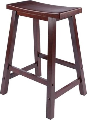 Winsome Satori Stool, 24″, Walnut, 94084