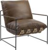 Acme Saturn Leather Metal Frame Chair