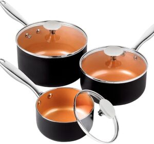 MICHELANGELO Sauce Pan Set, Nonstick, Oven Safe