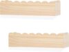 PHOENANCEE Scalloped Nursery Bookshelf Set, Wood Shelves