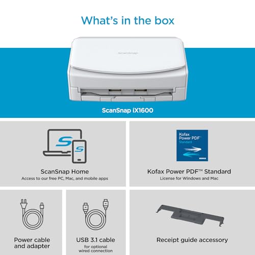 ScanSnap iX1600 Wireless Cloud Document Scanner - Image 5