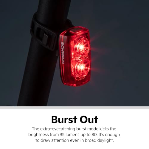 Schwinn Rechargeable Bike Tail Light, 80 Lumens - Image 5