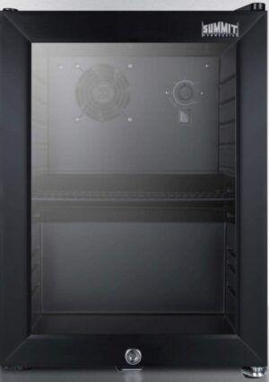 Summit Appliance SCR114L Commercial Compact Refrigerator, Lock & Glass Door