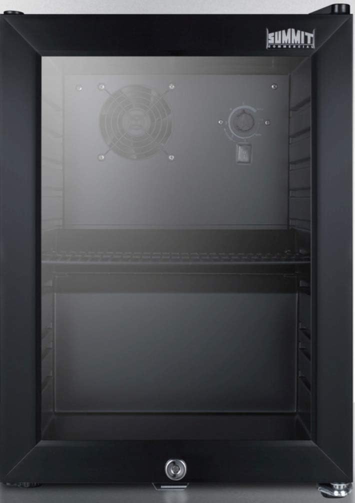 Summit Appliance SCR114L Commercial Compact Refrigerator, Lock & Glass Door