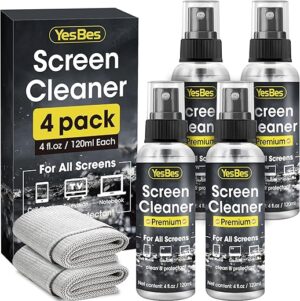 YesBes Screen Cleaner Spray 16oz with Cloths
