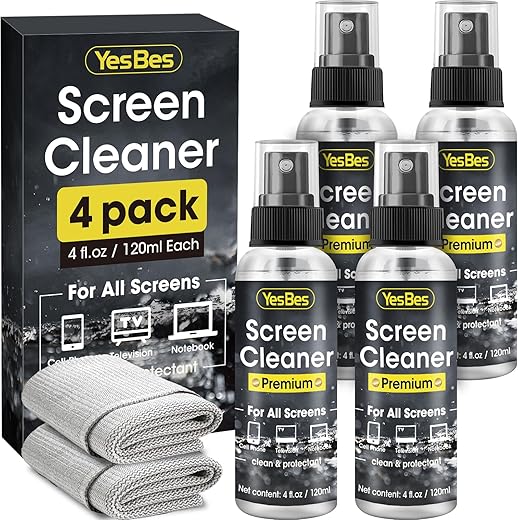 YesBes Screen Cleaner Spray 16oz with Cloths