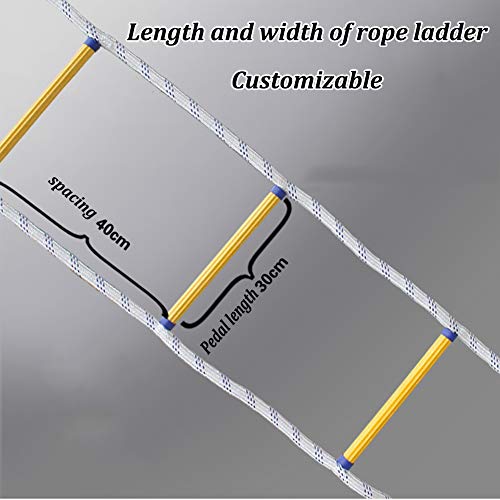 SDVantage Fire Escape Ladder With Hooks, Yellow 50m - Image 4