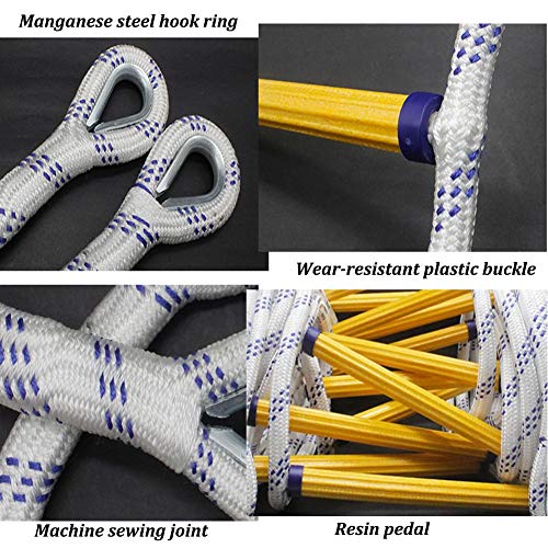 SDVantage Fire Escape Ladder With Hooks, Yellow 50m - Image 2