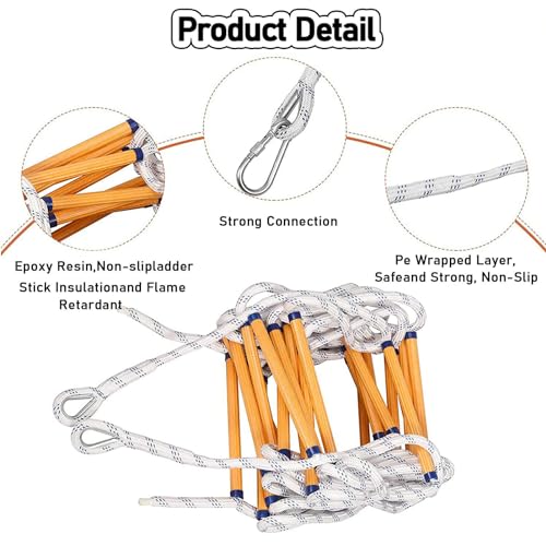 SDVantage Rescue Rope Ladder 17ft Escape Tree Outdoor - Image 3