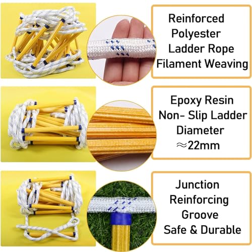 SDVantage Rescue Rope Ladder 17ft Escape Tree Outdoor - Image 4