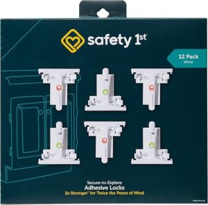 Safety 1st Secure Adhesive Cabinet Locks, 12-Pack