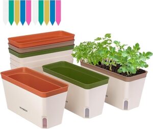 VIVOSUN Self-Watering Planters, 6-Pack Herb Boxes